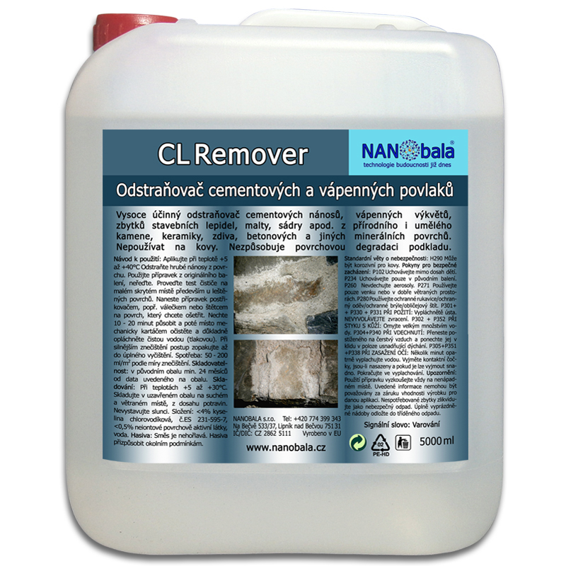 CL Remover 5L - odstraňovač cementových a vápenných povlakov